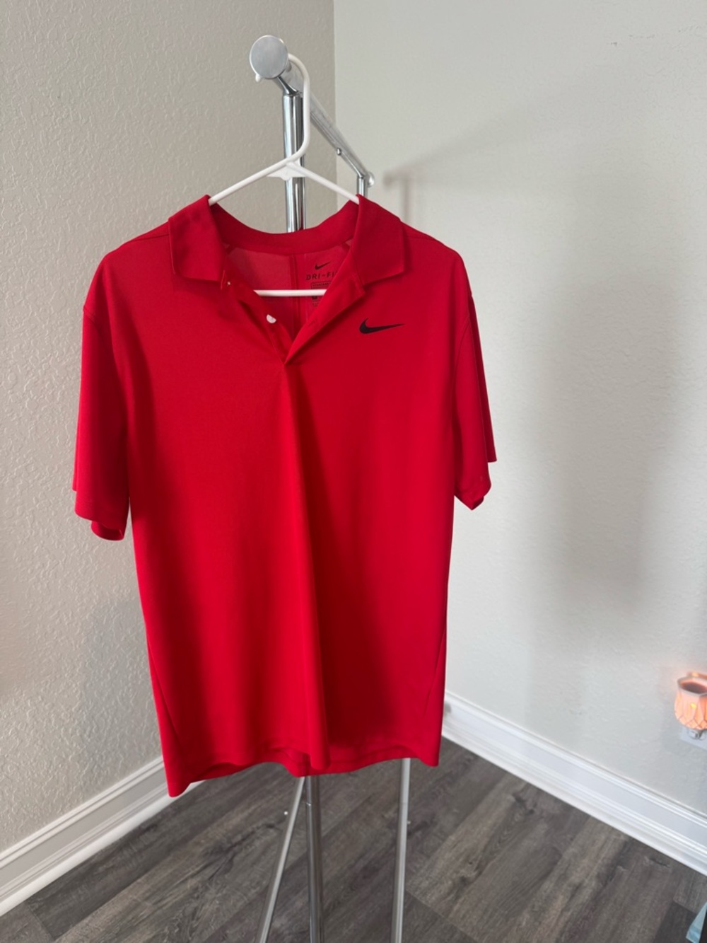 Nike Men’s Red Polo with Black Swoosh